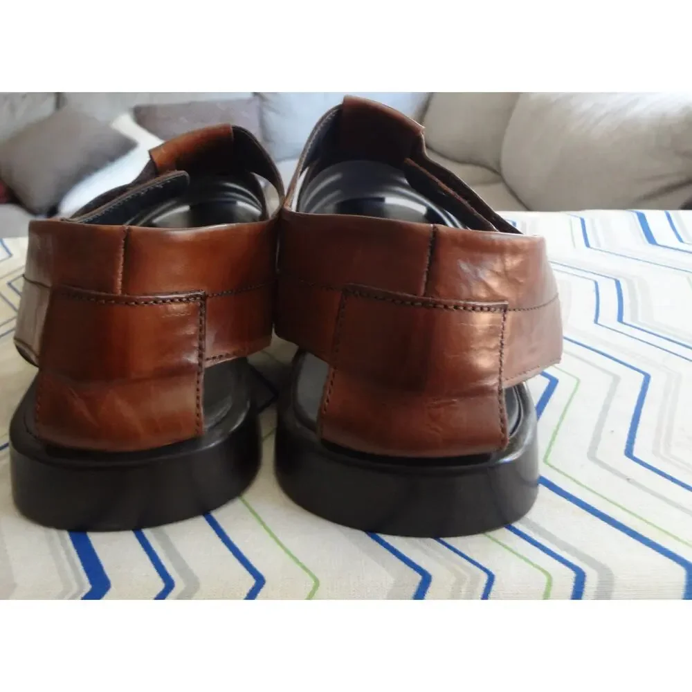 To Boot New York Adam Derrick Brown Leather Fisherman Sandal Closed Toe Men 13